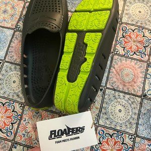 Men's FLOAFERS Country Club Driver Waterproof Loafers Asphalt/Lime (Men's 9)
